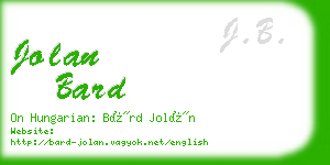 jolan bard business card